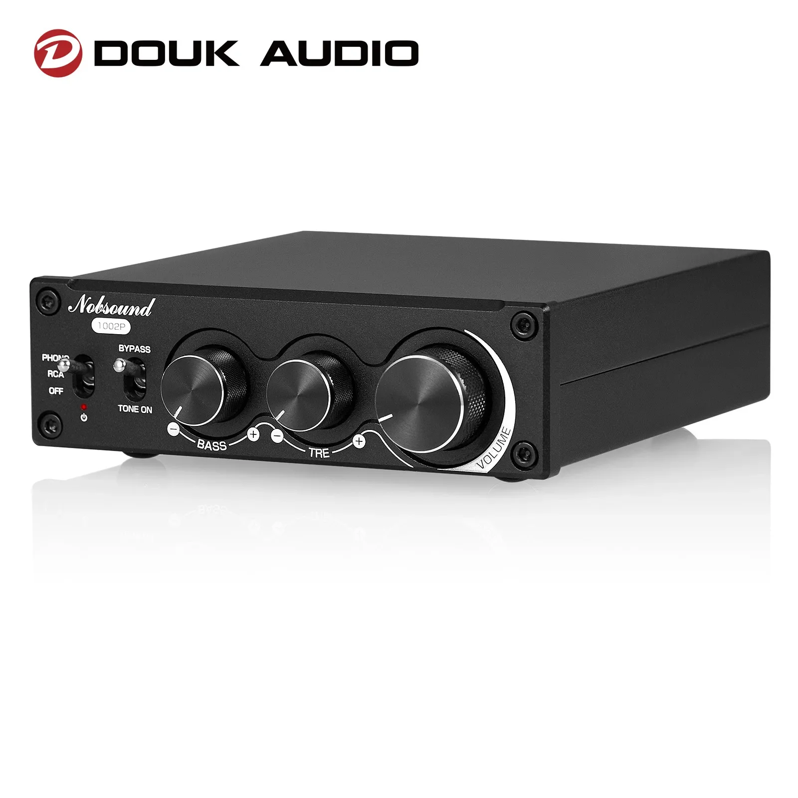 Douk Audio Hifi Stereo Classe D Amplificatore Di Potenza Digitale Riaa Mm Phono Amp Per Giradischi Mini Home Desktop Audio Amp 100W 100W