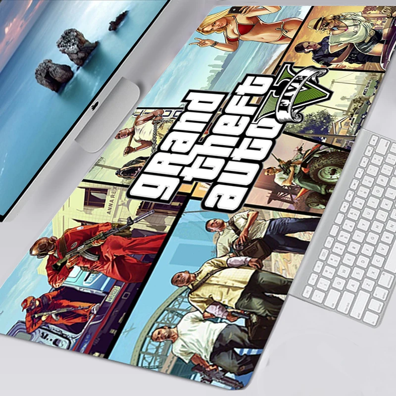 Grand Theft Auto Gta Xxl Large 90 X30 Mouse Pad Gamer Locking Edge Xl Mouse Mat Accessori Da Gioco Mousepad Per Cs Go Lol Dota2
