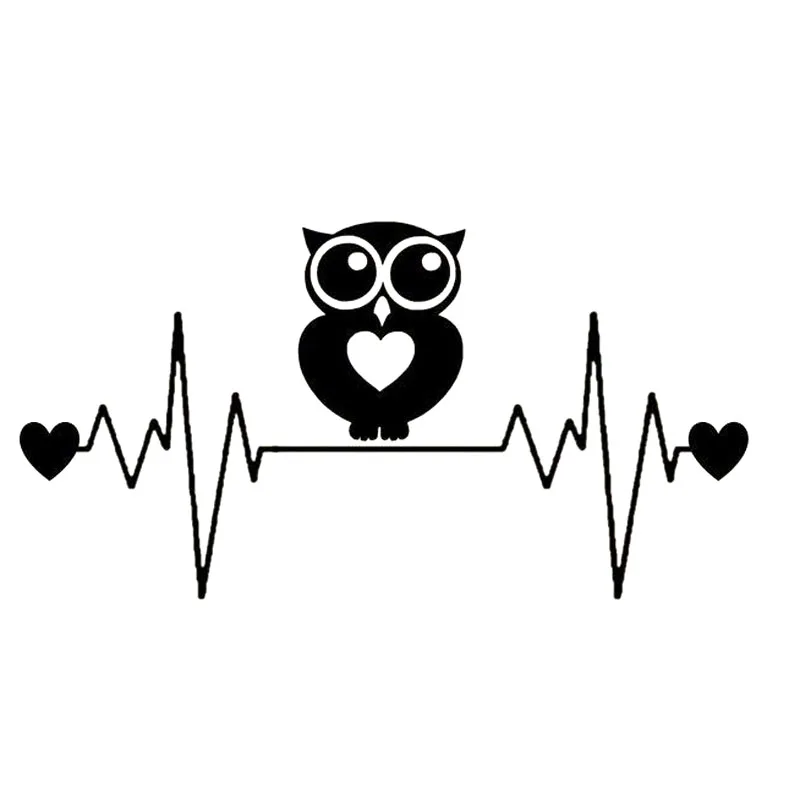 Adesivi Per Auto Street Life Heartbeat Owl Pattern Accessori Baby On Board Sticker Cover Scratch Products Forniture Per Veicoli Pvc
