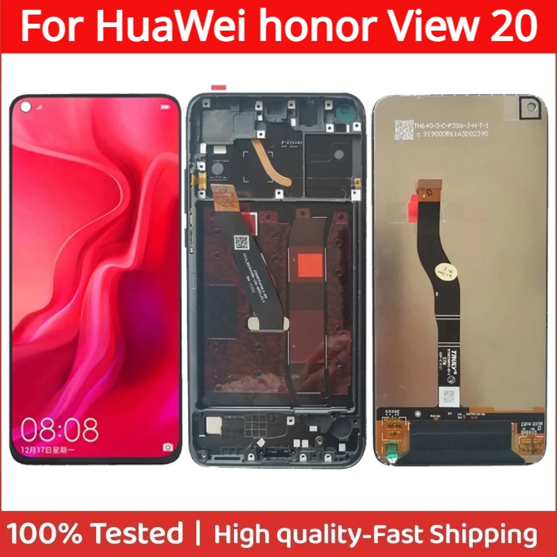 Ips 6.4 "Per Huawei Honor View 20 V20 Pct-Al10 Pct-Tl10 Pct-L29 Display Lcd Touch Screen Digitizer Assembly Sostituzione
