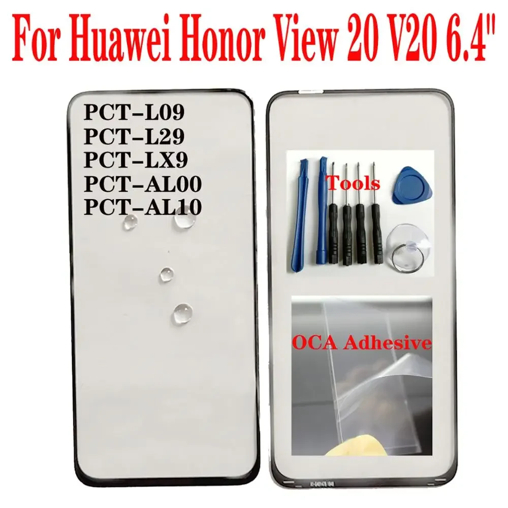Shyueda Per Huawei Honor View 20 V20 6.4 "Pct-L09 Pct-L29 Pct-Lx9 Pct-Al00 Pct-Al10 Parti Di Ricambio In Vetro Per Schermo Anteriore Esterno