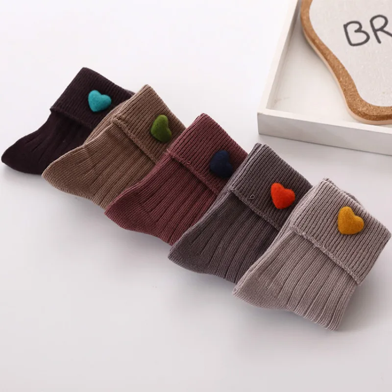 5Pairs/Lot Cotton Children'S Socks Spring And Autumn Korean Version Of The Children'S Socks