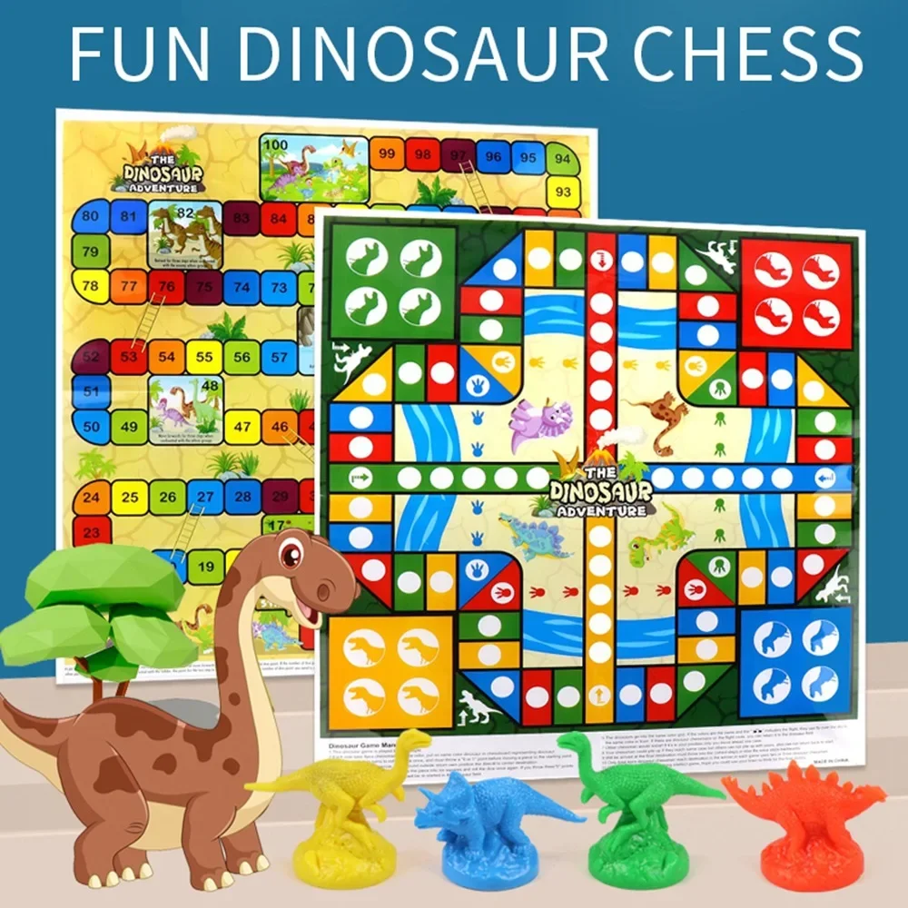 Dinosaur Flying Chess Board Game Interazione Genitore-Figlio Dinosaur Challenge Memory Game Flying Chess Giocattoli Educativi Per Bambini