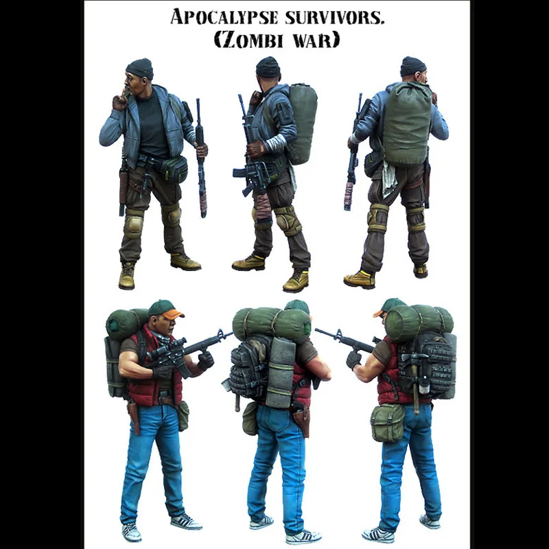 1/35 Kit Di Costruzione Di Modelli Di Figure In Resina Pressofusa Apocalypse Survivor Zombie War Giocattoli Diorama Non Assemblati E Non Verniciati