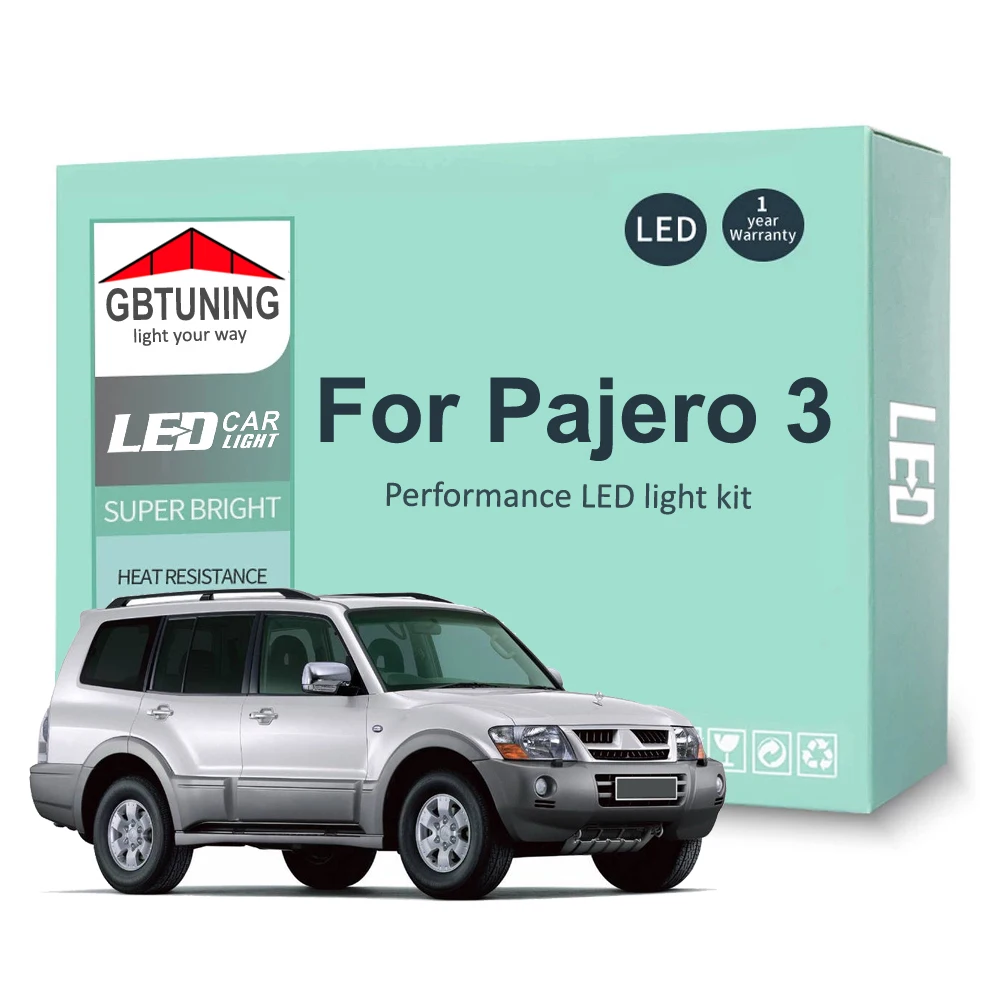 17Pcs Kit Lampadina Interna A Led Per Mitsubishi Pajero 3 V60 V73 V75 V77 2000 2001 2002 2003 2004 2005 2006 Lampada Auto Canbus