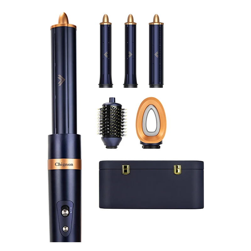 Automatico Curcuma Bigodino Per Capelli Volume Salva Air Wrap Rotante Ferro Arricciacapelli Onda 40Mm Rullo Airstyler Ricci Hairstyler Styler 5 In 1