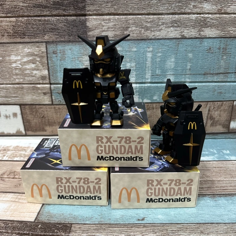 Bandai Mcdonald Gundam Model Kit Toys Rx-78-2 Ver Angus Qmsv Mini Anime Action Figure Modelli Figurine Kit Collezione Regalo Giocattolo