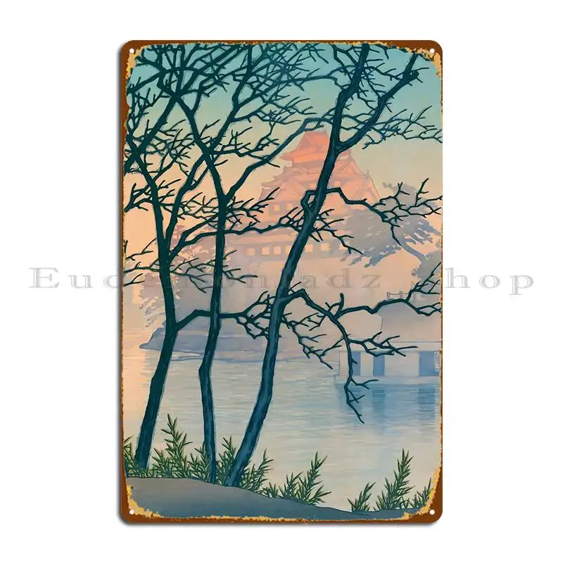 Ukiyo E Okayama Castle Metal Platform Poster Classic Character Wall Decor Wall Personalizzato Tin Sign Poster