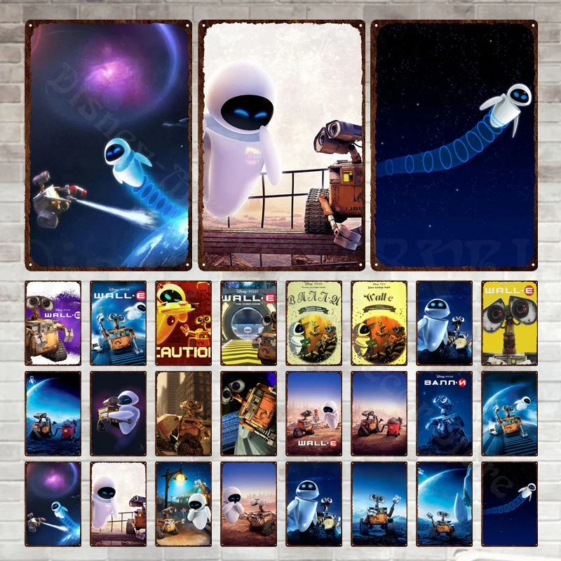 Disney Wall E Metal Plate Poster Vintage Metal Plate Targa Targa Targa Man Cave For Pub Bar Club Comics Iron Painting Plate