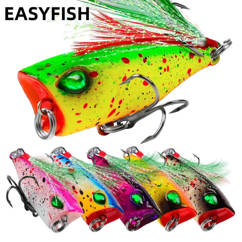 Mini Popper Lure Trout Lures Esca Da Pesca Ultraleggera Topwater Bait Finesse Crankbait Wobbler Minnow Isca Poper Pesca 4.3Cm/4G