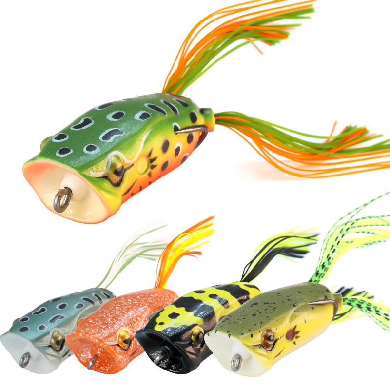 Richiamo Di Pesca Big Mouth Frog 6Cm 16G Modifica Rane Richiamo Artificiale Soft Bait Tractor Popper Catch Snakeheafd Fish Bass
