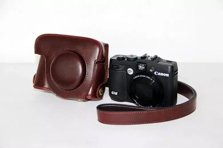 Custodia Per Fotocamera In Pelle Pu Custodia Con Tracolla Per Accessori Per Fotocamera Canon Powershot G15 G16