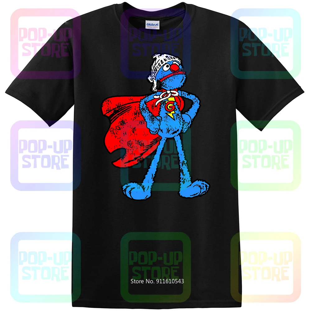 Super Grover Vintage Elmo Grobi Cookie Monster Shirt T-Shirt Tee Taglia Unisex: S-3Xl