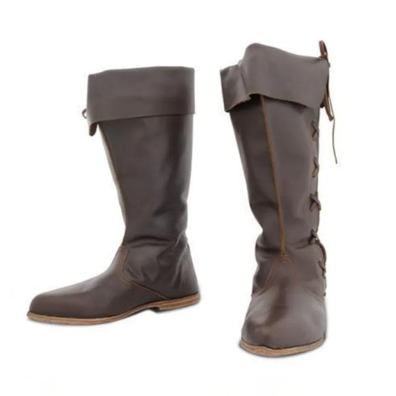 The Witcher 3 Wild Hunt Cosplay Shoes Anime Game Figure Geralt Oversize Gothic Punk Viking Pirate Leather Knight High Snow Boots