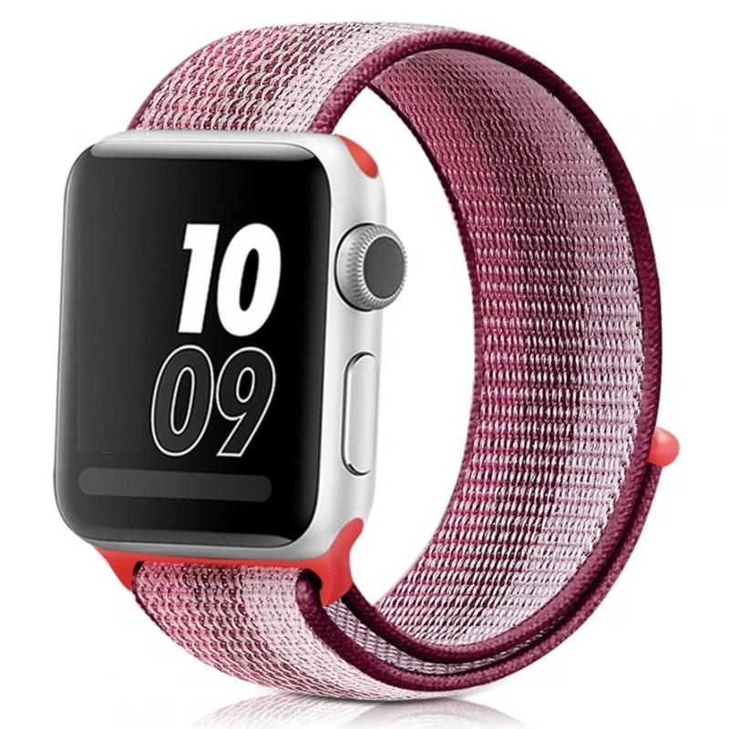 Cinturino Compatibile Per Apple Watch 1 2 3 (42 Mm) / 4 5 (44 Mm) Viola Rosso # Apple Watch Series 2 - 42 Mm (A1758) # Apple Watch Series 3 - 42 Mm (A