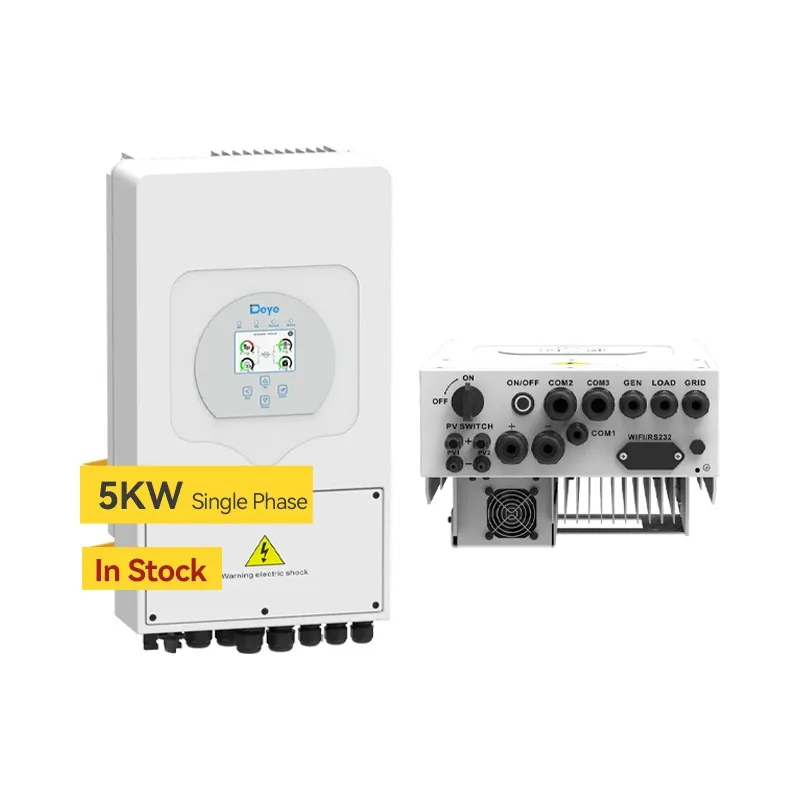 Deye Hybrid Inverter Eu Stock 5Kw Shenzhen Inverter Solare Inverter Collegato Alla Rete