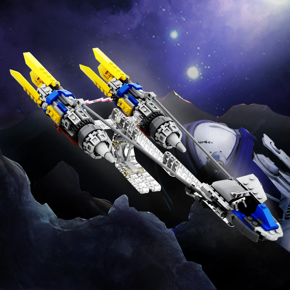 Moc Anakin'S Podracer Set 75258 Mod Building Blocks Film E Gioco Astronave Assemblare Modello Di Mattoni Per Regalo Di Compleanno Per Bambini