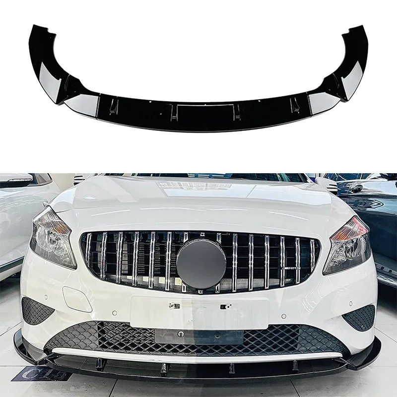 Paraurti Anteriore Spoiler Diffusore Splitter Body Kit Grembiuli Copertura Guard Trim Per Mercedes-Benz Classe A W176 2013-2015