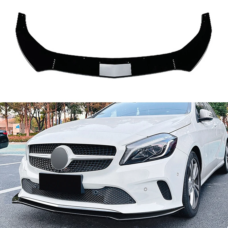 Paraurti Anteriore Spoiler Diffusore Splitter Body Kit Grembiuli Copertura Guard Trim Per Mercedes-Benz Classe A W176 2016-2018