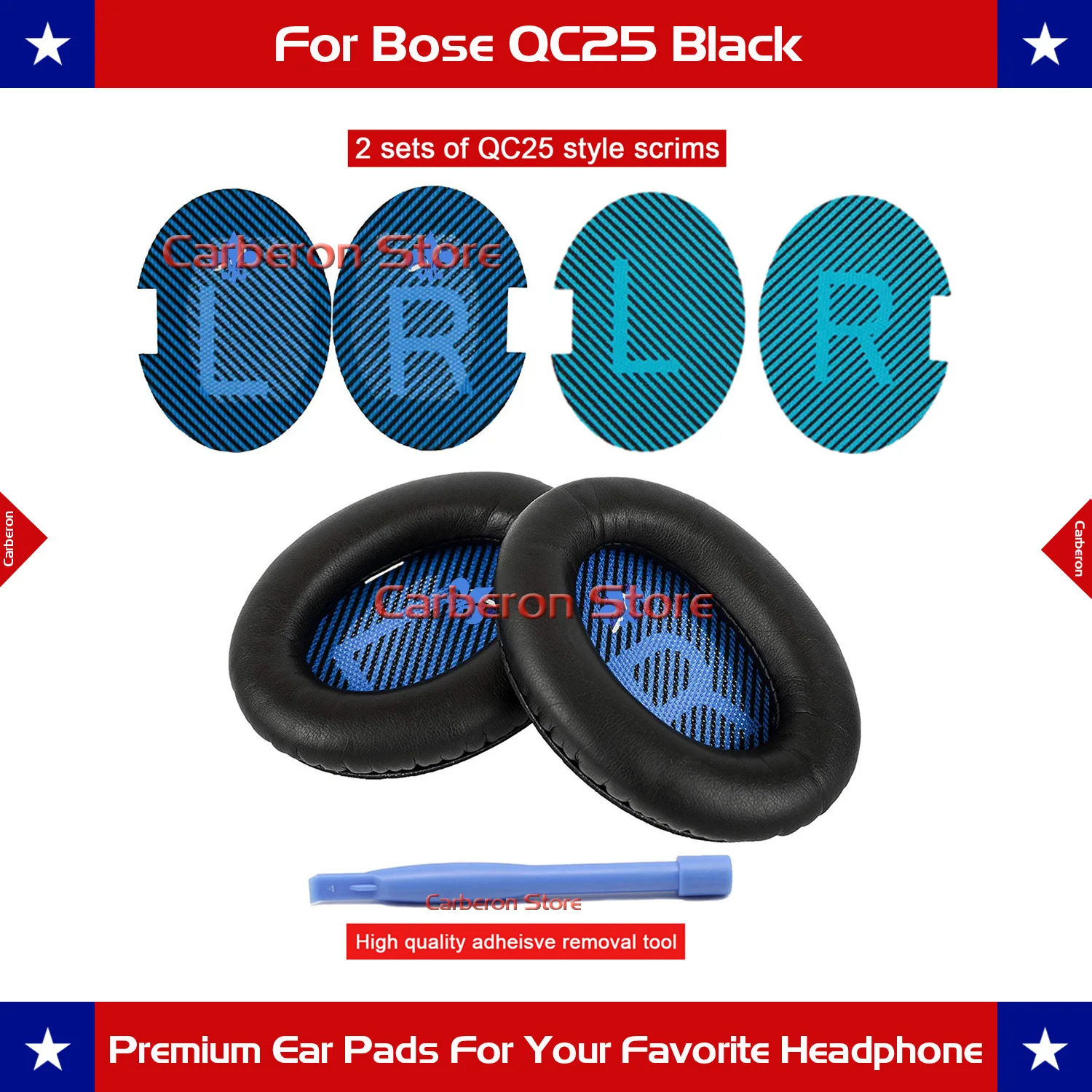 Auricolari Di Ricambio Cuscini Per Bose Quietcomfort 25 (Qc25) Cuffie (Nero)