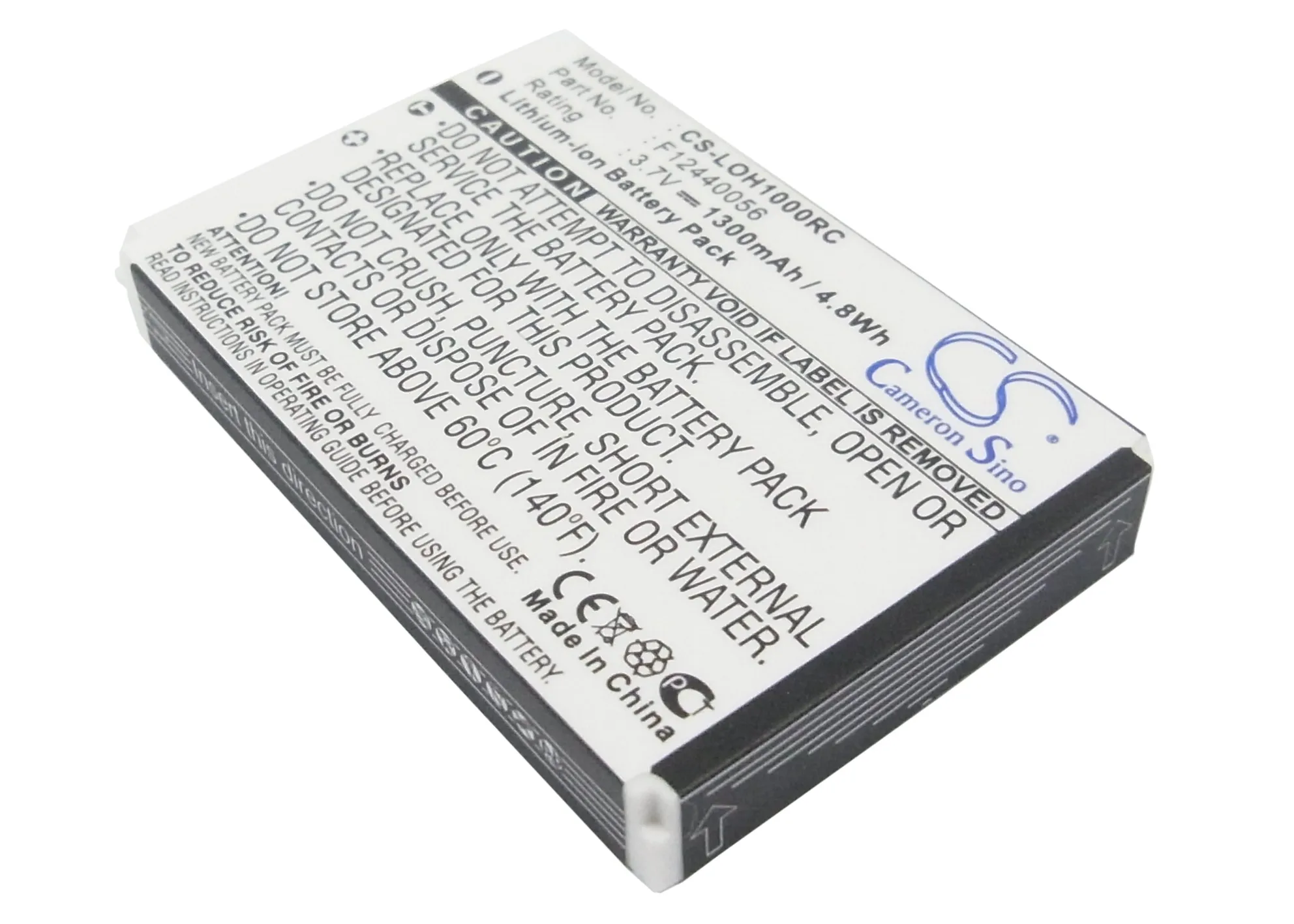 Telecomando Batteria 1300Mah Per Logitech 190582-0000 F12440056 K398 L-Lu18 Harmony 1000 Radio Internet Remota C-Rl65