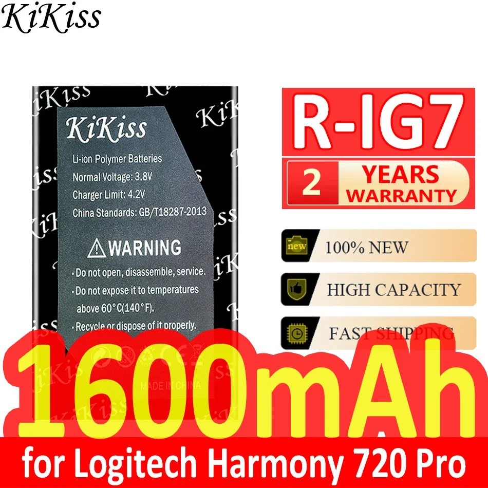 1600Mah Kikiss Potente Batteria R-Ig7 (Harmony 880) Per Logitech Harmony 780 785 880 885 890 895 900 720 Pro