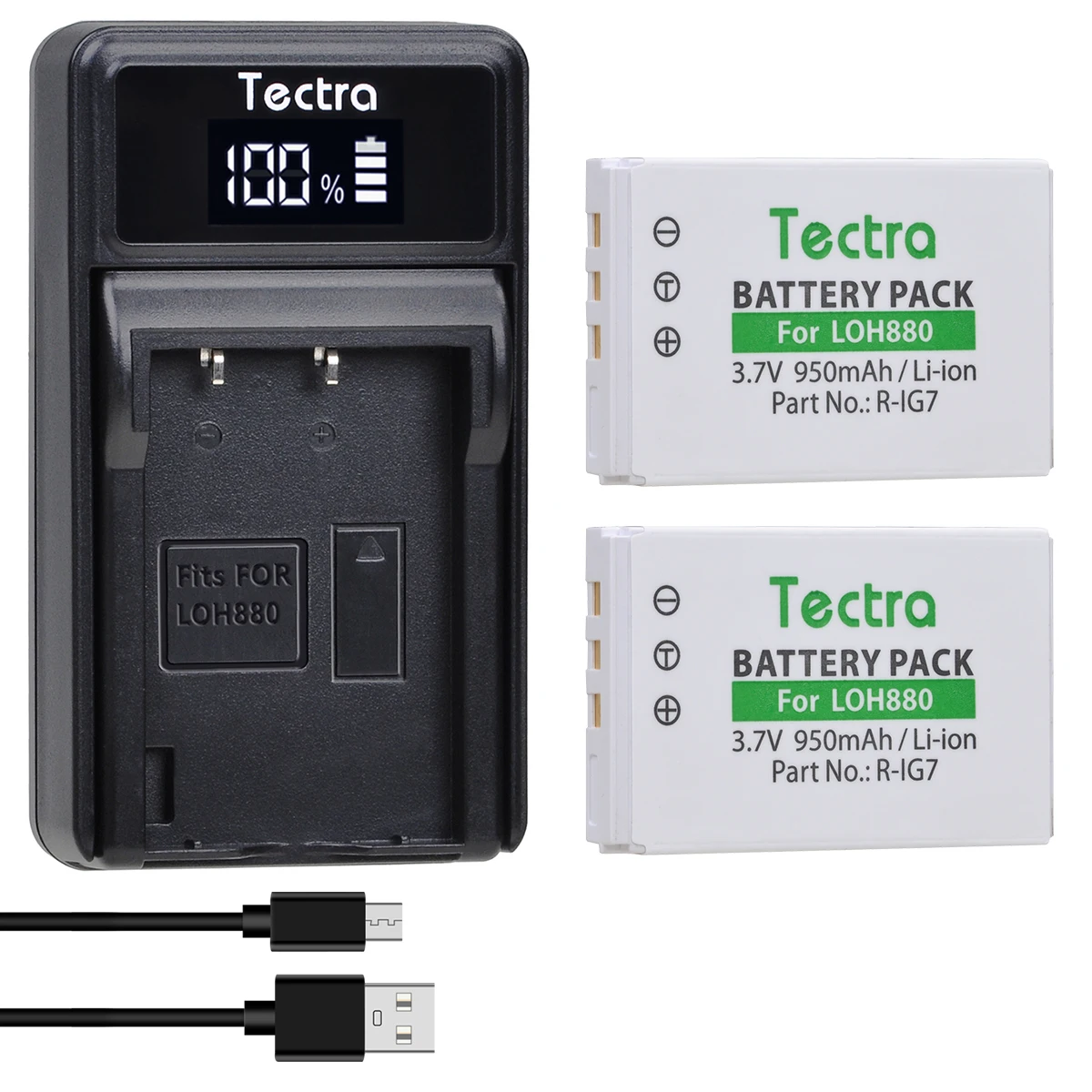Caricabatterie Usb A Led Per Batteria Heidelberg 880 Per Logitech R-Ig7, Harmony One 720 850 885 880 Pro 890 Pro 900 Logitech 190304-0000 815-000037