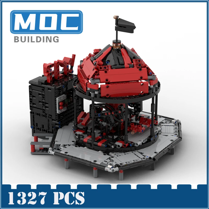 Moc Amusement Park 42082-Carousel Building Blocks Kit Motor Swing Horse Riding Bricks Idea Assemblare Giocattoli Per Regali Di Compleanno