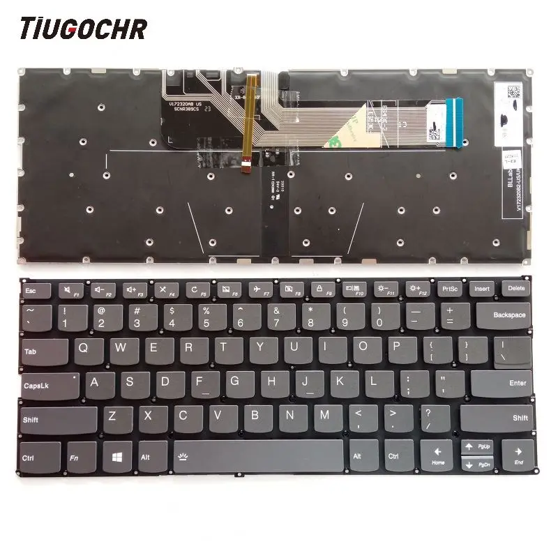 Nuovo Per Lenovo Yoga 530-14Arr Yoga 530-14Ikb Tastiera Per Laptop Us Con Retroilluminazione