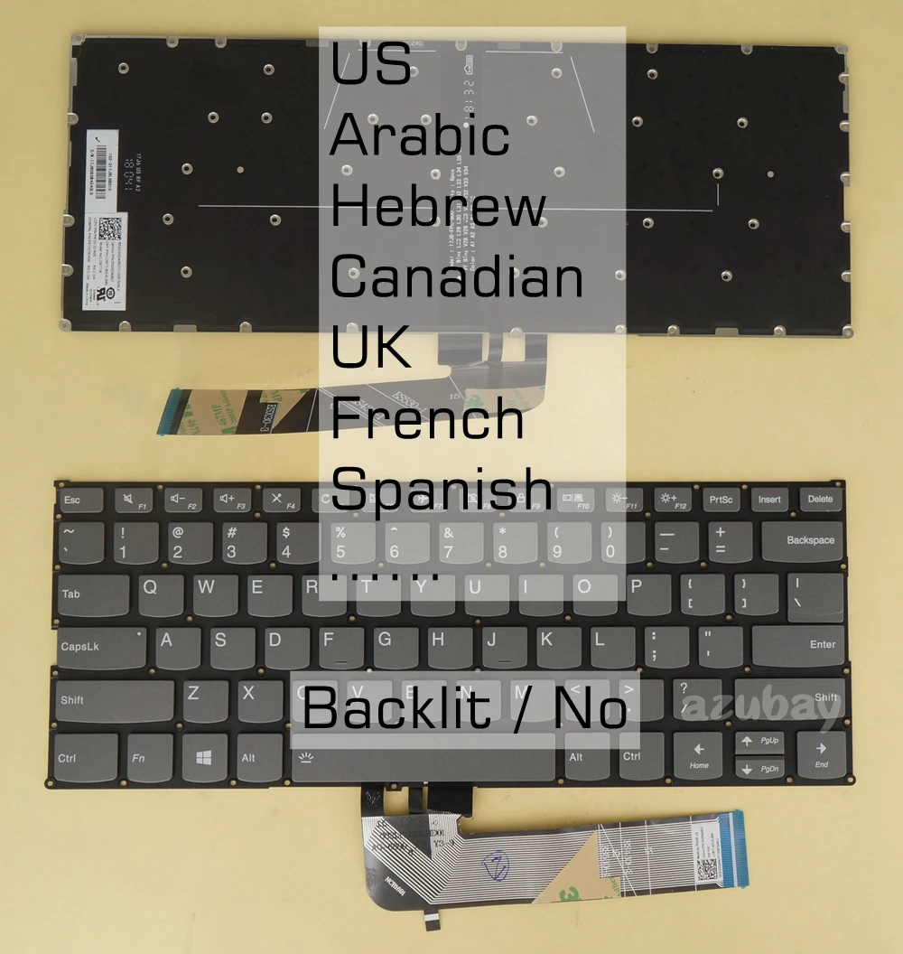 Tastiera Spagnola Latina Francese Britannica Per Lenovo Ideapad Yoga 530-14Arr 530-14Ikb 730-13Ikb 730-13Iwl 730-15Ikb 730-15Iwl Retroilluminato/No