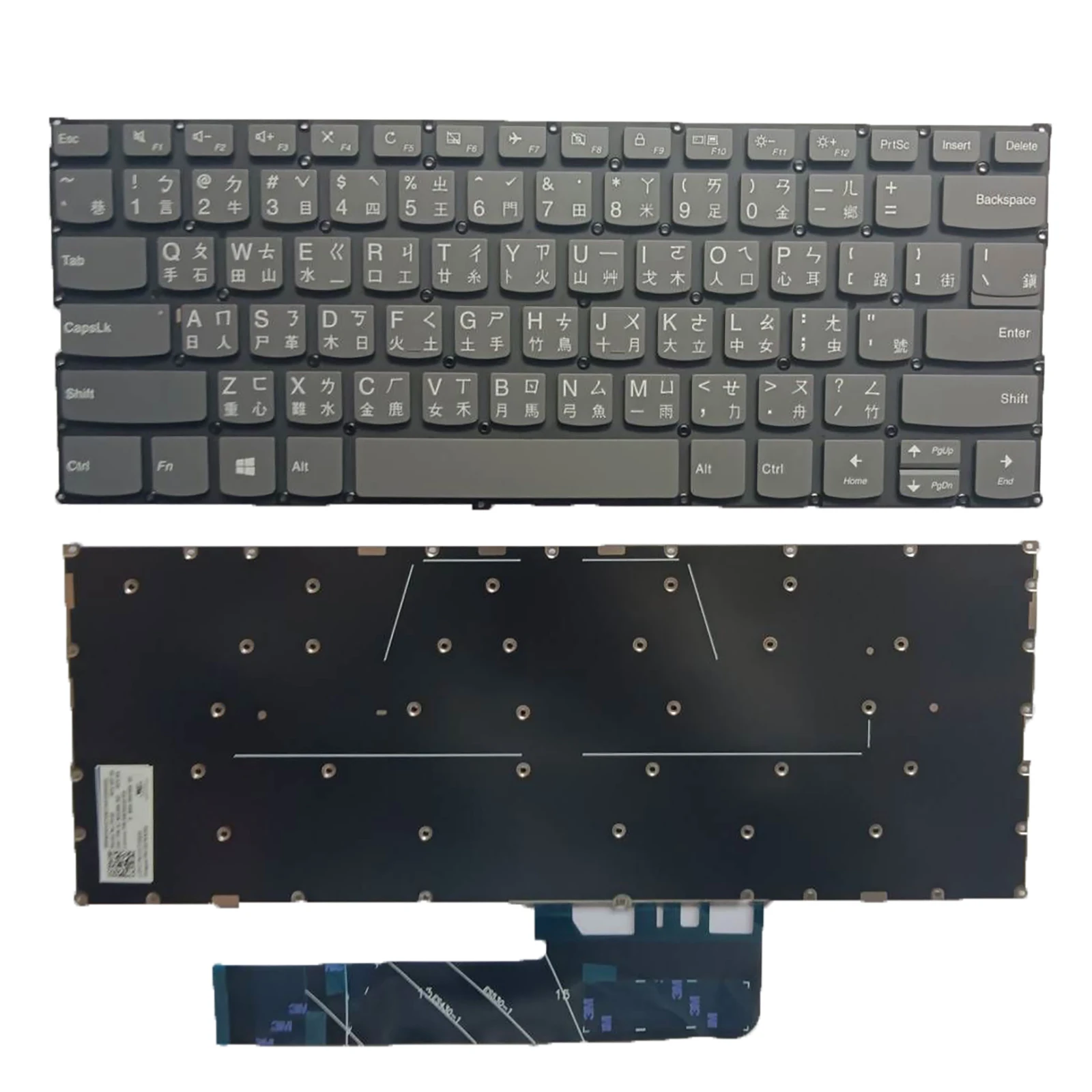 Tastiera Tw Grigia Per Lenovo Yoga 530-14Arr 530-14Ikb 6-13Alc6 6-13Are05