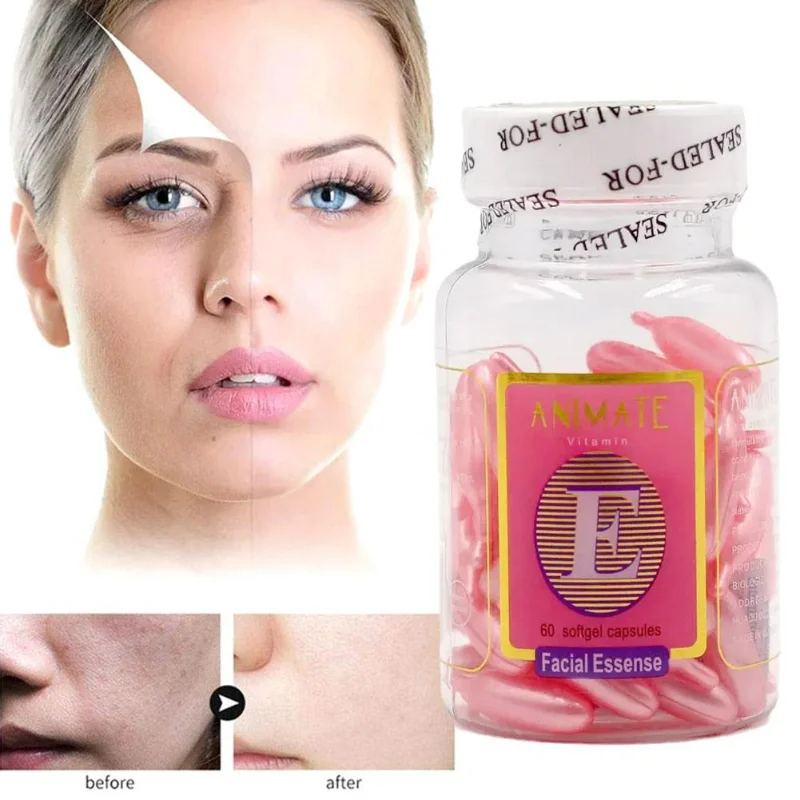 Animate Vitamin E Essence Smooth Schiarire La Pelle Riduce Le Capsule Individuali Opache Ruvide