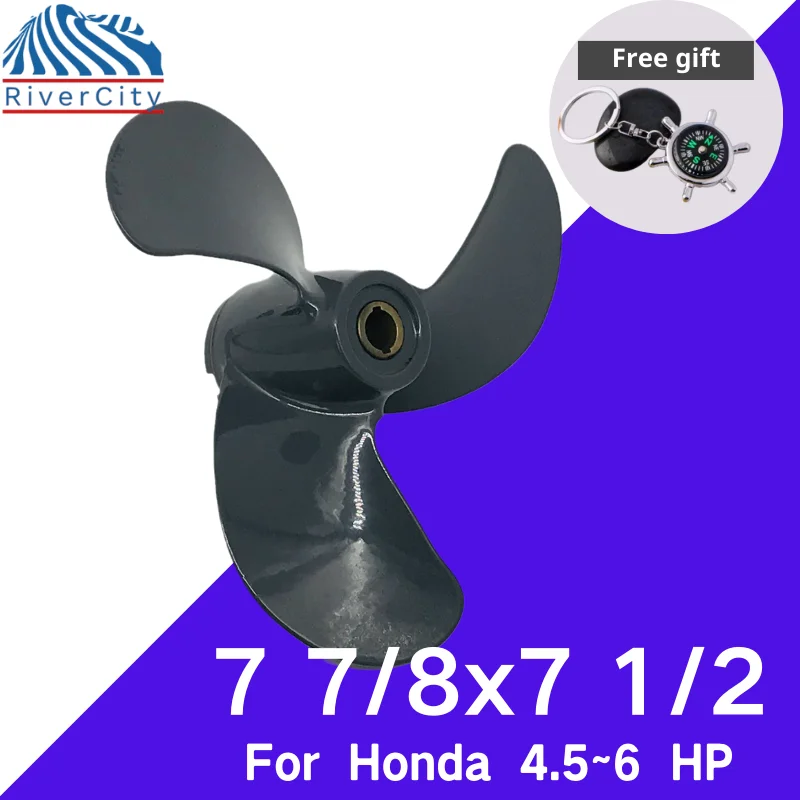 Elica Per Barca 7/8X7 1/2 Per Honda Bf4.5 Bf5 Bf6 Vite Fuoribordo Motore Per Barca Elica In Plastica 3 Blade Pin Drive Spline