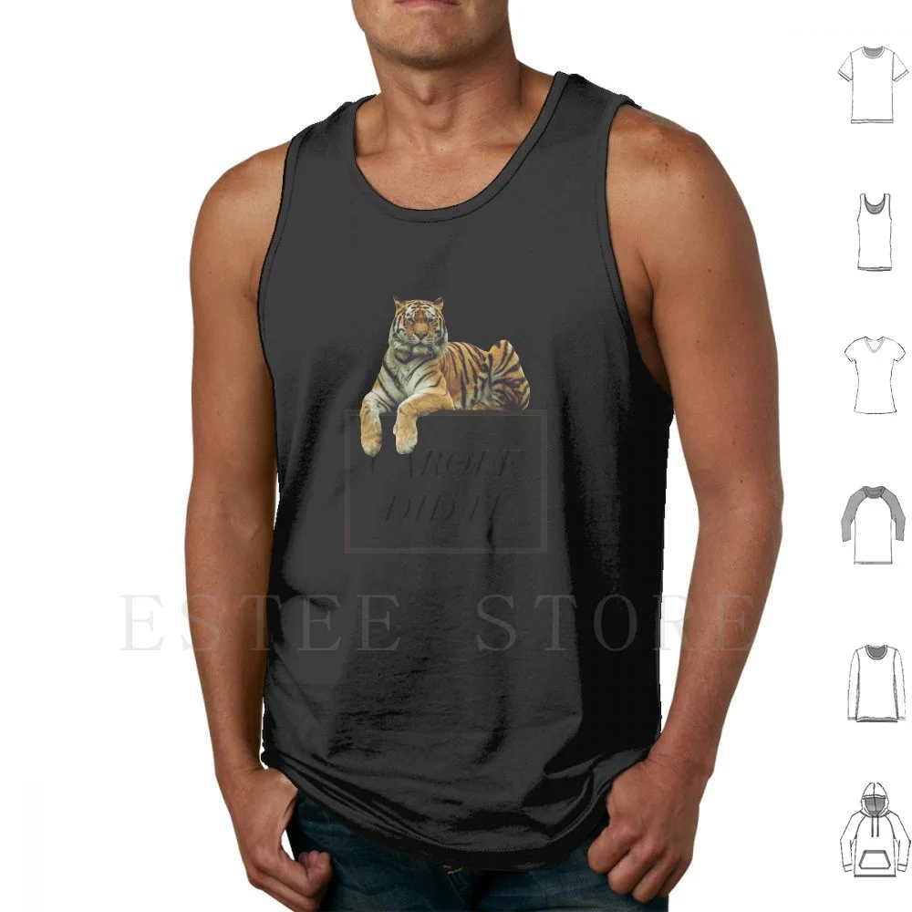Carole Did It-Tiger King-King Serie-Tigers-Funny Humor Canotte Gilet Cotton Carole Did It Joe Exotic Fps Tiger Shark Joe