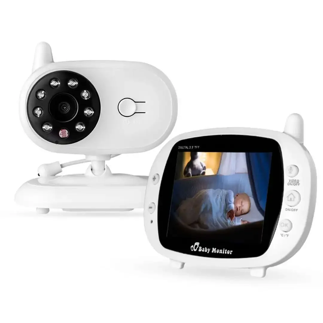 Display Lcd Da 3.5 Pollici Vox Music Control Baby Monitor Nanny Camera Display Della Temperatura Baby Camera Monitor Per Baby Camera