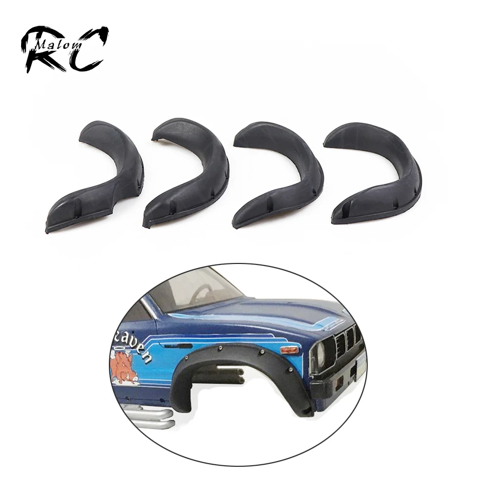 Parafanghi In Gomma Parafango Protezione Passaruota Paraspruzzi Per Auto Cingolata 1/10 Rc Tamiya Bruiser Hilux Rc4Wd Tf2 Body Shell