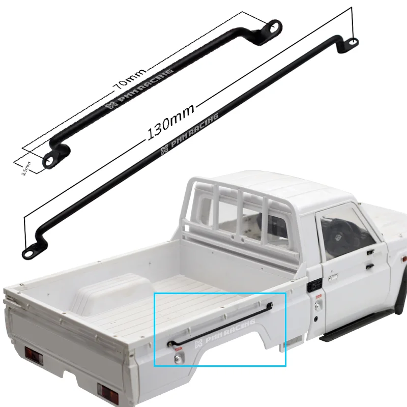 1 Pz 70Mm/130Mm Metallo Bracciolo Ringhiera Maniglia Della Porta Per 1/10 Rc Camion Tamiya Toyota Hilux Bruiser Rc4Wd Tf2 Decorazione Parte