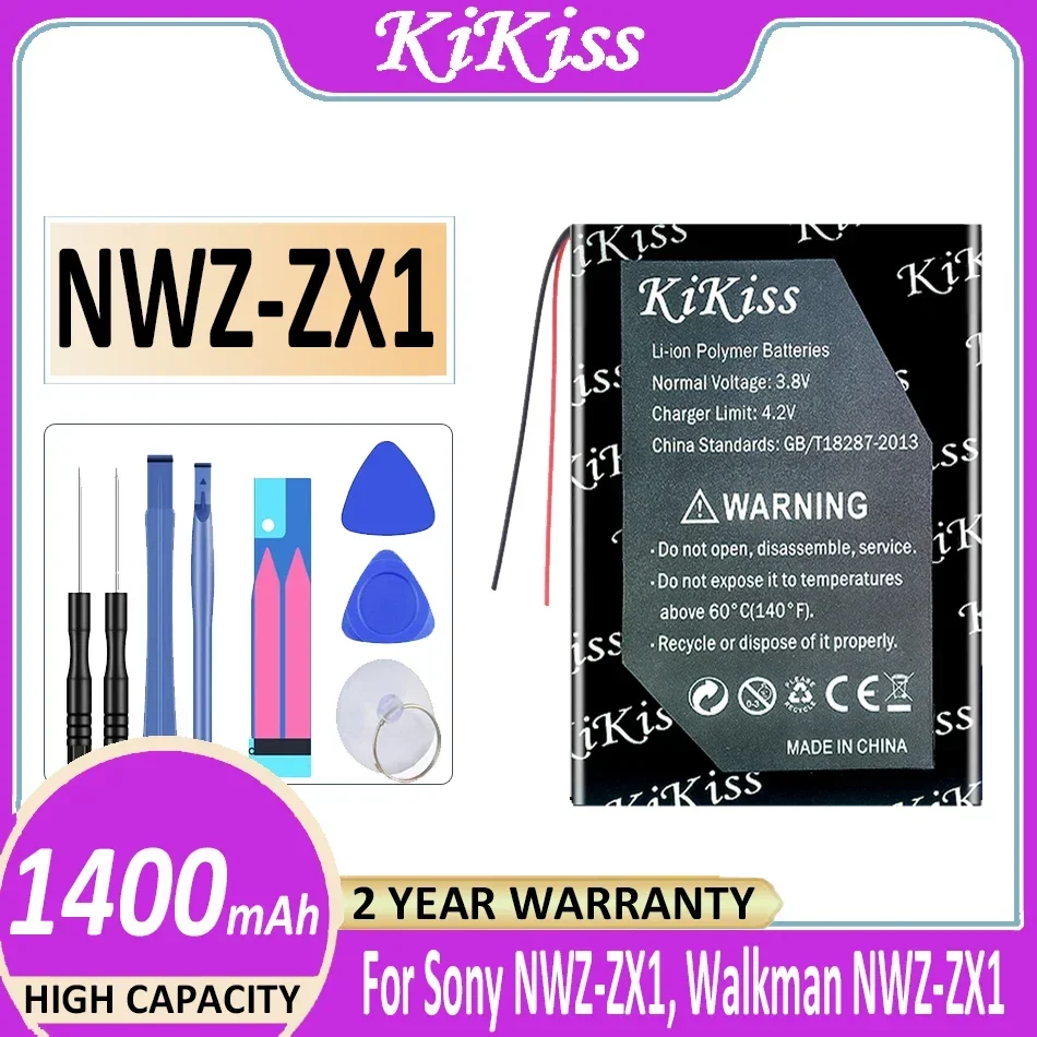 Batteria Kikiss Nwzzx1 1400Mah Per Sony Per Walkman Nwz-Zx1 Digital Bateria