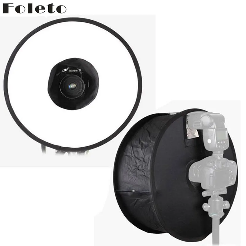 Foteto Flash Diffusore Softbox 45Cm 18 "Flash Light Studio Ring Riflettore Rotondo Pieghevole Per Canon Nikon Yongnuo Godox Speedlite