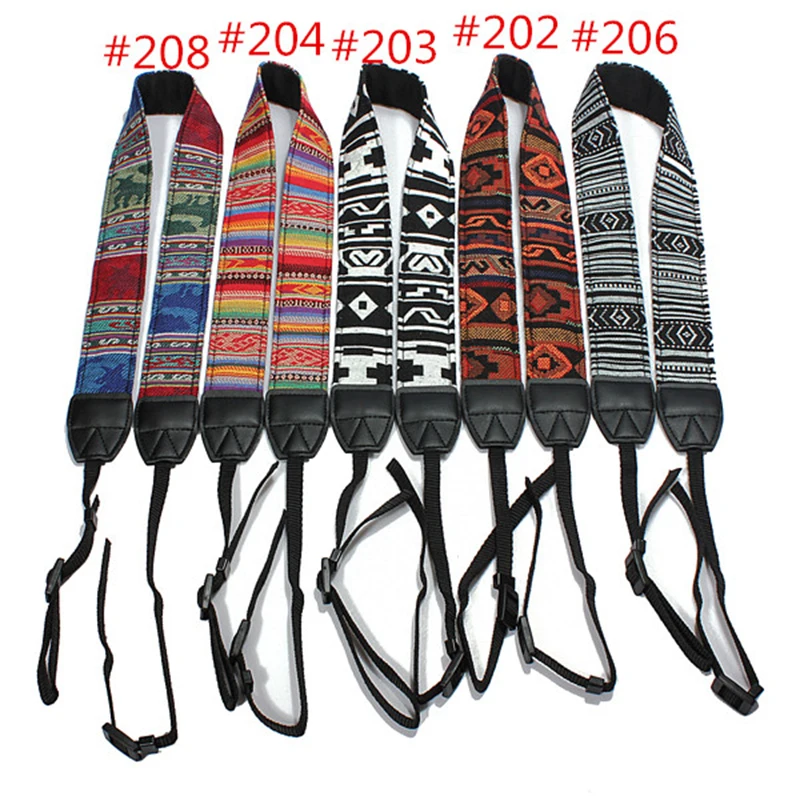 New Variopinta Dell'Annata Hippie Stile Collo Camera Tracolla Cinghia Di Cotone Resistente Per Canon Nikon Sony Dslr Slr