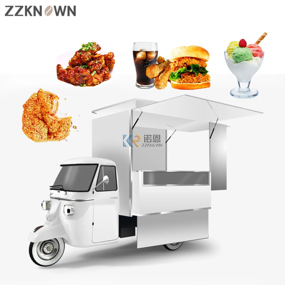 Europa Piaggio Ape 3 Wheeler Bakery Ice Cream Cart Coffee Trailer Vintage Drivable Electric Food Truck Con Cucina Completa Per Usa
