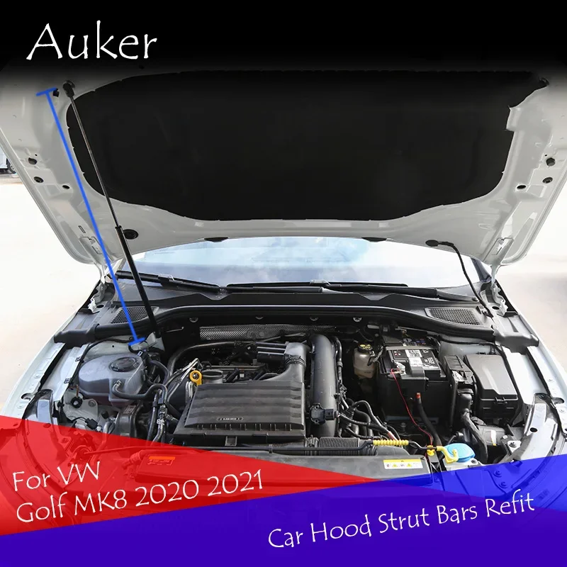 Per Vw Golf 8 Mk8 2020 2021 2022 2023 Car-Styling Refit Cofano Cofano Gas Shock Lift Barre Del Puntone Accessori Per Asta Di Supporto