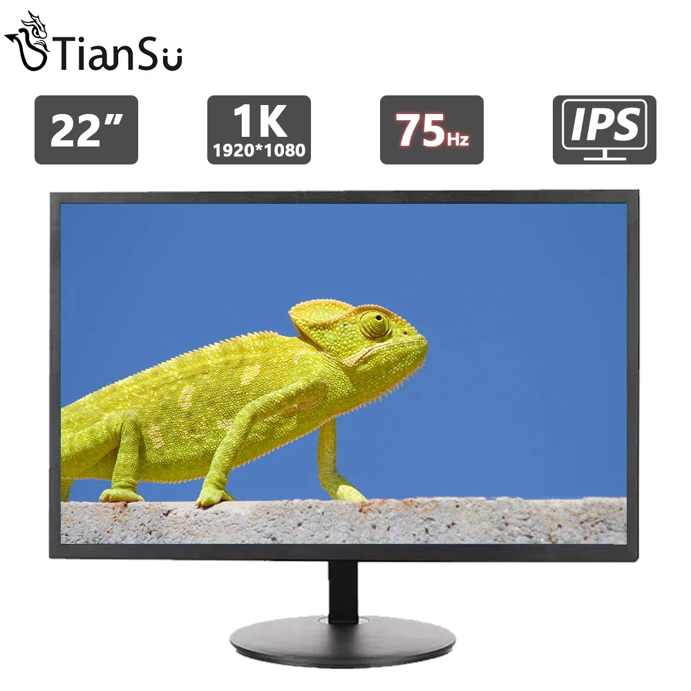 Tiansu Monitor Da 22 Pollici 60Hz 1K Monitor Da Ufficio Per Pc Ips 1920*1080 Display Desktop Full Hd Gamer Hdmi Vga Per Monitor Del Computer