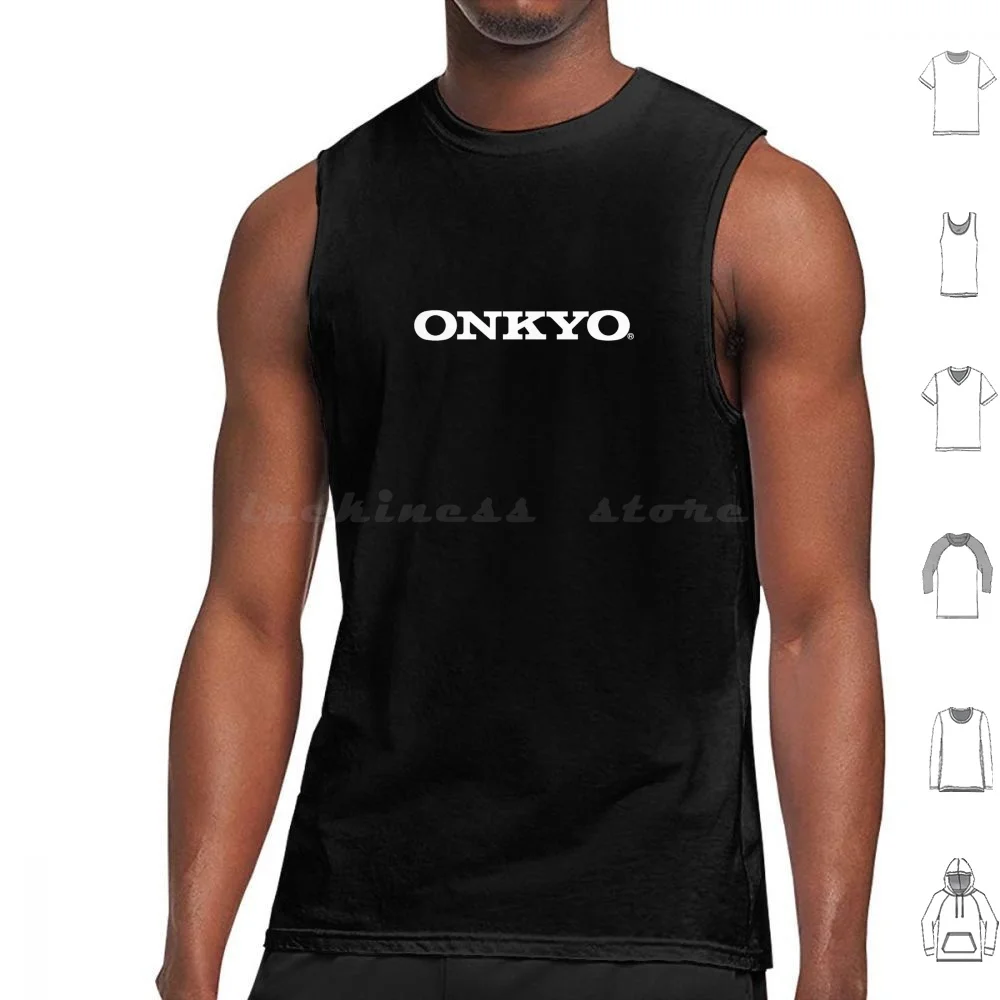 Onkyo Hi-Fi Logo Canotte Gilet Senza Maniche Onkyo Stereo Hifi Hi Fi Logo Musica Vintage 70S 80S 90S