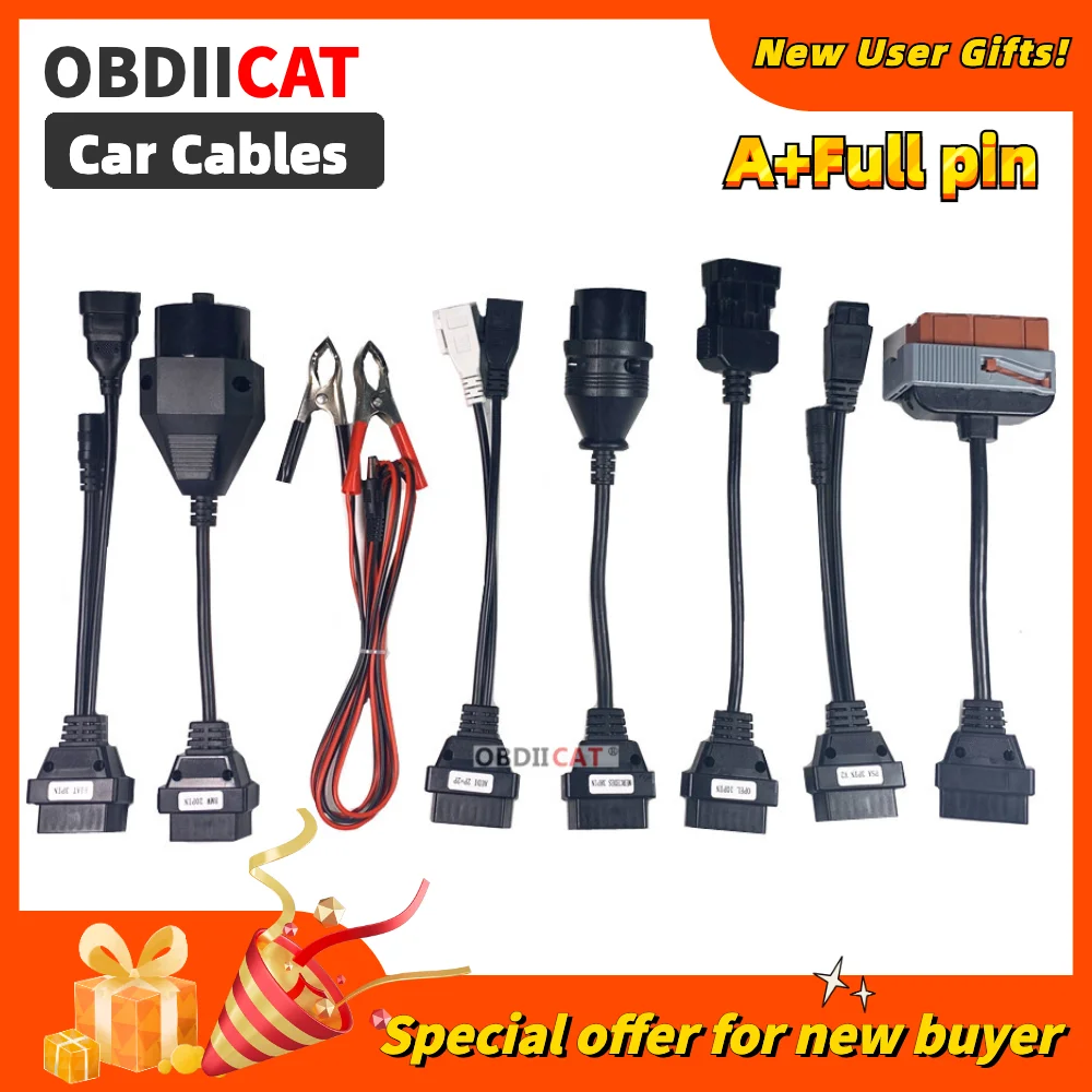 Set Completo 8 Pezzi Tcs Pro150 Cavi Per Camion Cavi Adattatore Pro Obd Scanner 2017.3 Bluetooth Per Cavo Auto Autogen Tcs Pro Plus Tools