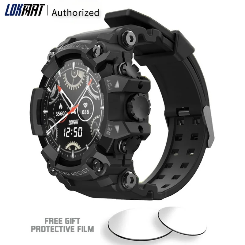 Lokmat Attack Touch Screen Fitness Tracker Smart Watch Sport Monitor Smartwatch Per La Pressione Sanguigna Per Android Ios
