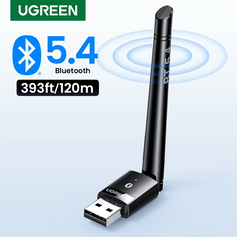 Ugreen Usb Bluetooth 5.3 5.4 Adattatore 120M Dongle Per Pc Wireless Mouse Tastiera Musica Ricevitore Audio Trasmettitore Bluetooth