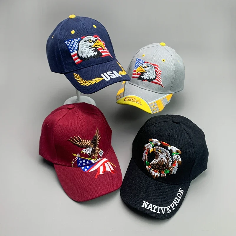 New Bald Eagle Wheatear Uomini E Donne Cappelli Da Baseball Cotone Outdoor Fashion Traspirante Freedom America Flag Usa Sport Caps Adult