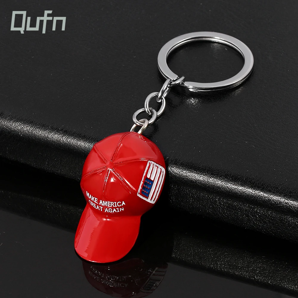 Trump Red Hat Ciondolo Portachiavi Bandiera Americana Cappello Make America Great Again Portachiavi In Metallo Per Uomo Mesh Cap Car Portachiavi Gioie