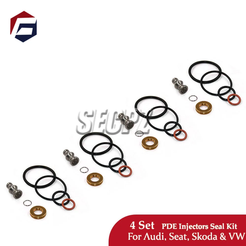 4 Set Di Pde Iniettori Kit Di Tenuta Per Audi Seat Skoda Per Vw Seat 1.9Tdi #1417010997 038198051B Accessori Di Ricambio